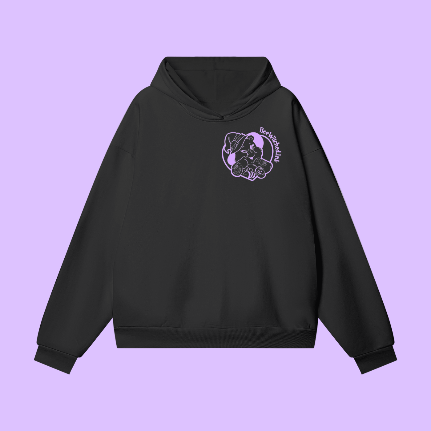BeeWitched.Ink Heavyweight Hidden Pocket Fleece Hoodie